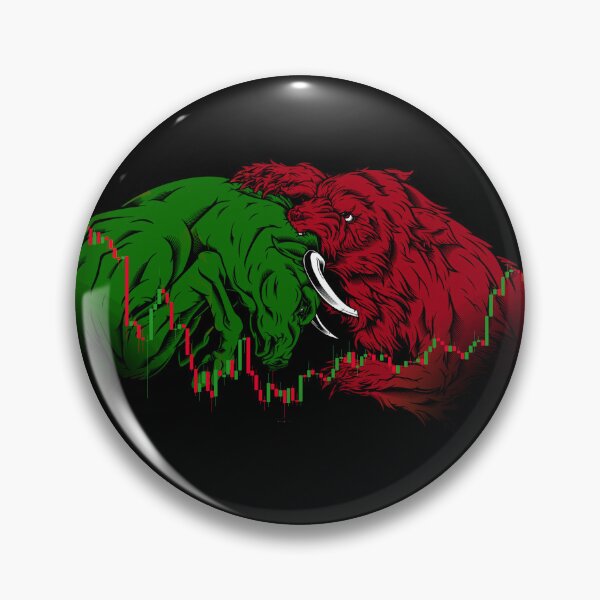 Item preview, Stock Market Bull vs. Bear Cryptocurrency Trading designed and sold by Nerdherfer.