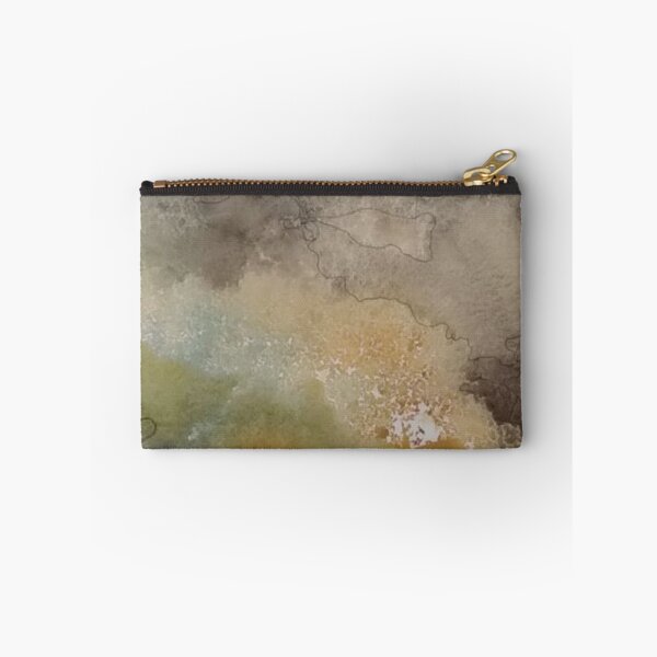 Item preview, Yellowstone Hydrothermal Pool #8 center closeup watercolor and ink painting designed and sold by ChillonLeachArt.