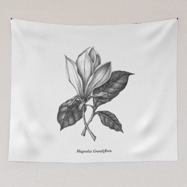 Item preview, No. 1 " The Magnolia" Botanical Ballpoint Pen Drawing designed and sold by sckuithe.