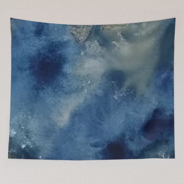 Item preview, Yellowstone Hydrothermal Pool #7 center closeup watercolor and ink painting designed and sold by ChillonLeachArt.