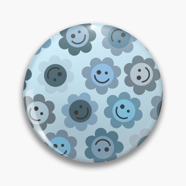 Item preview, Bluer Blue Flower Happy Faces designed and sold by gray-cat.