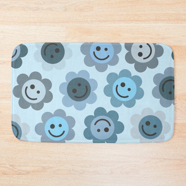 Item preview, Bluer Blue Flower Happy Faces designed and sold by gray-cat.