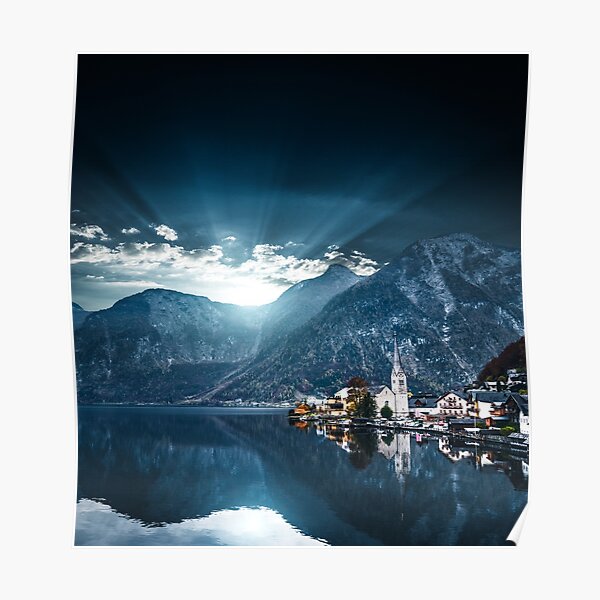 hallstatt in austrian alps Poster