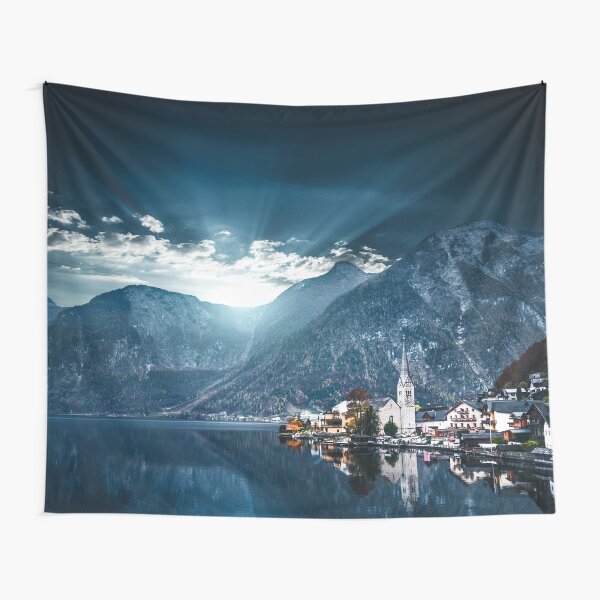hallstatt in austrian alps Tapestry