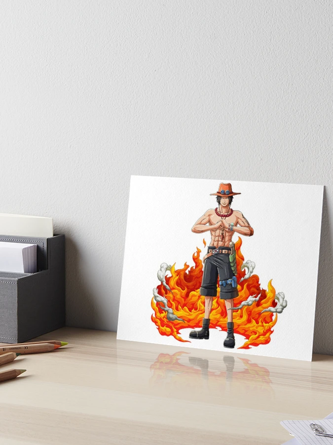 One Piece Portgas D. Ace Pixel Art Art Board Print for Sale by