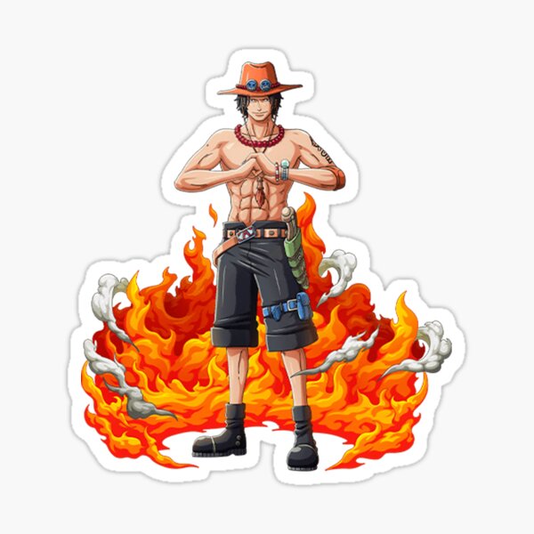 One Piece Portgaz D. Ace Sticker - Sticker Mania