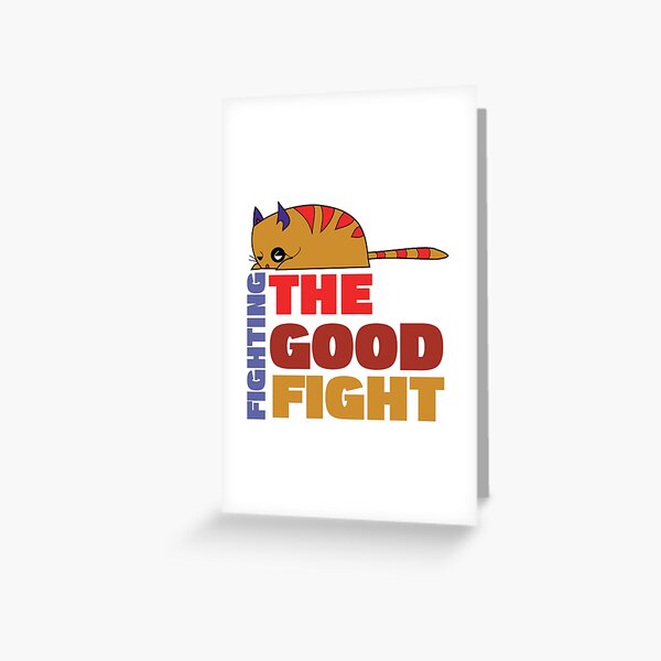 Item preview, Fighting the Good Fight Cat designed and sold by Dreams of Dubai.