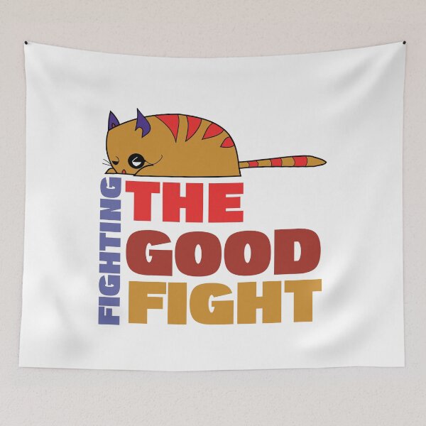 Item preview, Fighting the Good Fight Cat designed and sold by Dreams of Dubai.