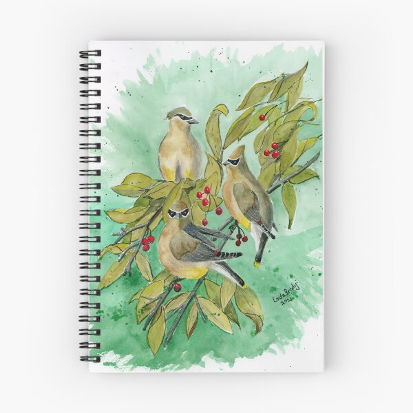 Item preview, Three Cedar Waxwings and Red Berries  designed and sold by 1Lbrody1.