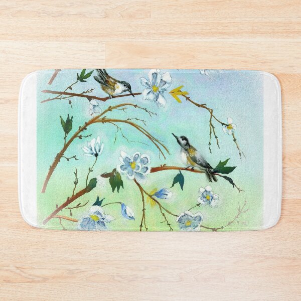 Item preview, Two Spring Birds and White Flowers designed and sold by 1Lbrody1.