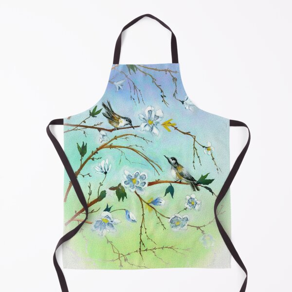 Item preview, Two Spring Birds and White Flowers designed and sold by 1Lbrody1.