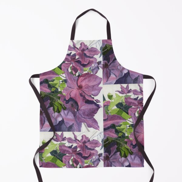 Item preview, Purple pink clematis watercolour painting designed and sold by esvb.