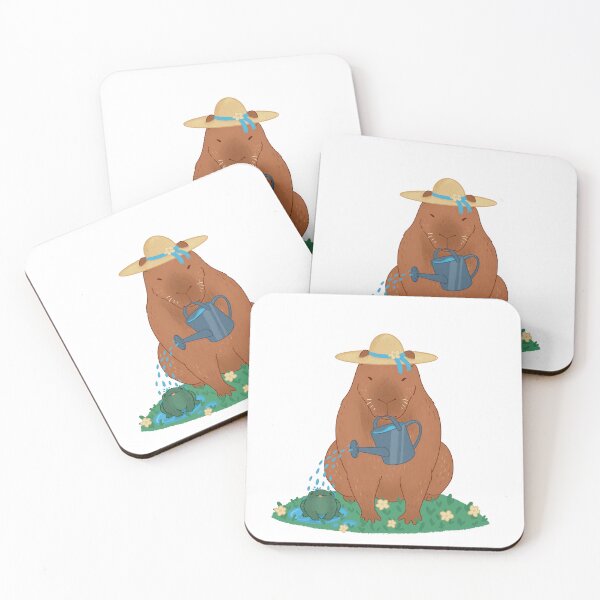 Item preview, Capybara and frog designed and sold by PigeonWithPaint.