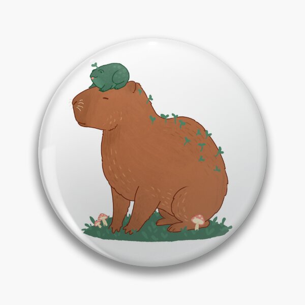 Item preview, Capybara and frog 2.0 designed and sold by PigeonWithPaint.