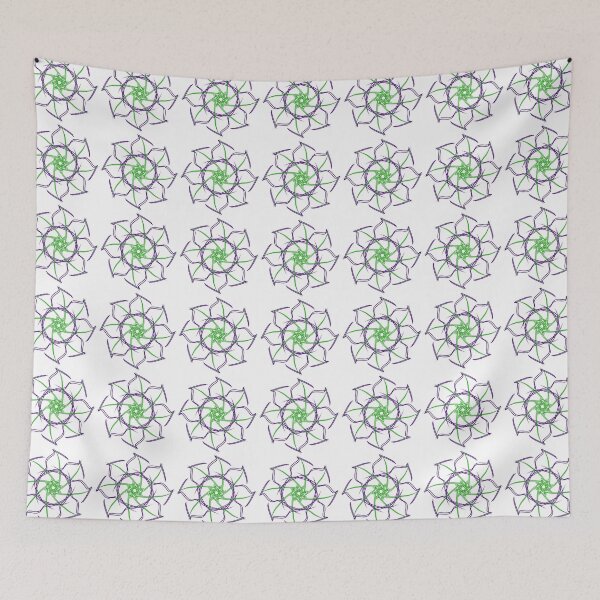 Item preview, Violet and Green Flower Abstract Art designed and sold by Meo Design.