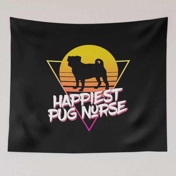 Item preview, Happiest Pug Nurse Pug Silhouette designed and sold by Pugstuff.