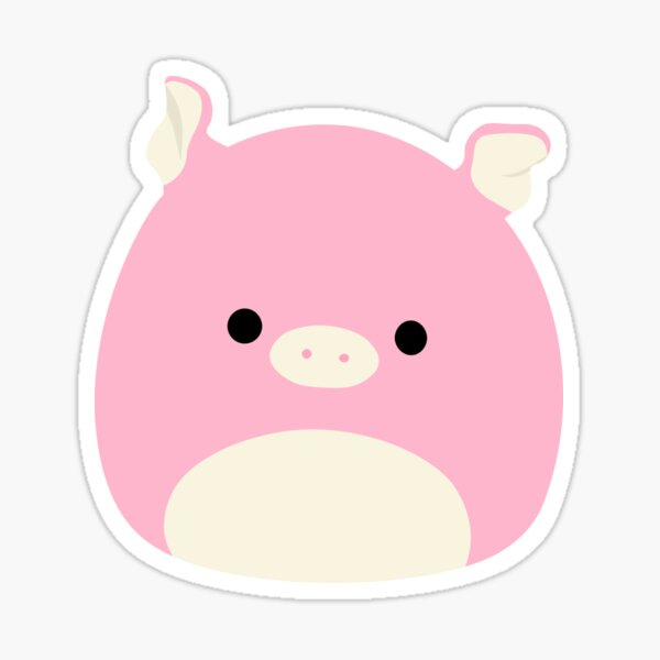 "Peter Pig Squishmallow" Sticker by twentyfourdino | Redbubble