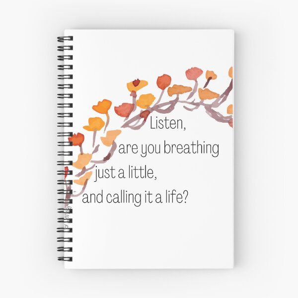 Item preview, Breathing | Mary Oliver designed and sold by ArtistVenus.