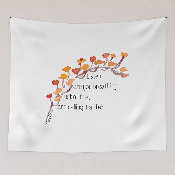 Item preview, Breathing | Mary Oliver designed and sold by ArtistVenus.