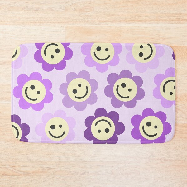 Item preview, Purple Flower Happy Faces designed and sold by gray-cat.