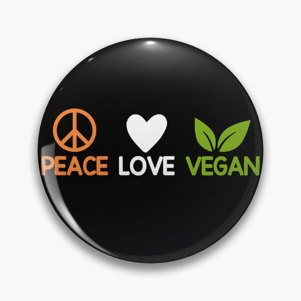 Item preview, Peace, Love and Vegan designed and sold by Genjitsu-Art.