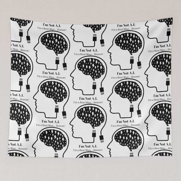 Item preview, I'm not A.I. - I'm a real man... Honest! Automated Elegance designed and sold by Thinglish Lifestyle.