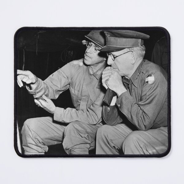 Item preview, General Omar Bradley and General Lesley McNair - Louisiana Maneuvers 1942 designed and sold by warishellstore.