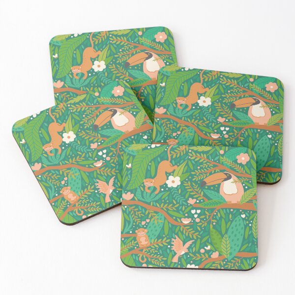 Item preview, Joyful Jungle - Green designed and sold by latheandquill.