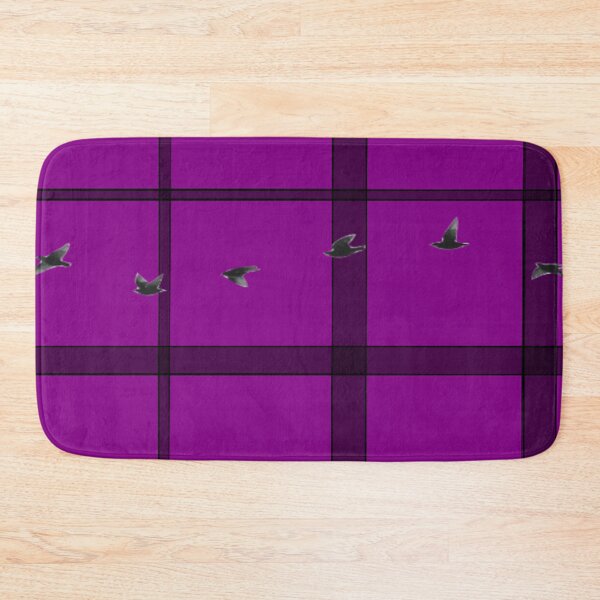 Aperçu de l'œuvre Plaid Violet avec Oiseaux créée et vendue par OBXLisaArt.