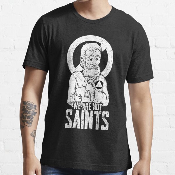 We Are Not Saints AA Unisex Short Sleeve Jersey T-Shirt- 12 Step Recovery Gift Sober Clothing Sobriety - Sober Apparel Doing It Sober