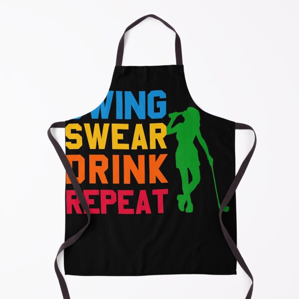 Aperçu de l'œuvre Répéter un swing de golf amusant avec un juron créée et vendue par ForUrTasteOnly.