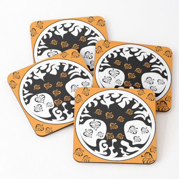 Item preview, orange world tree with falling leaves designed and sold by AlexGrafs.