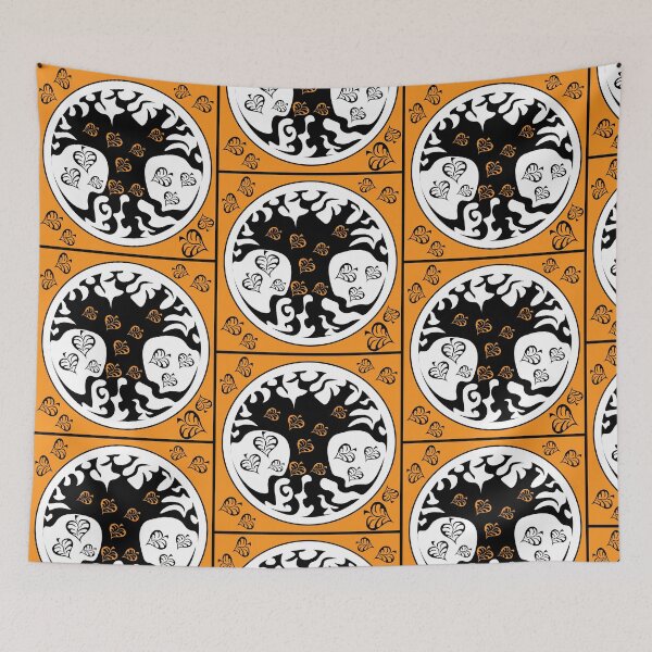 Item preview, orange world tree with falling leaves designed and sold by AlexGrafs.
