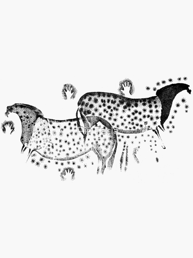 Dappled Horses of Pech Merle Cave Painting by antarcticpip
