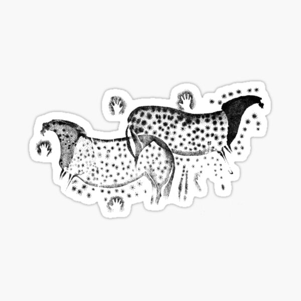 Dappled Horses of Pech Merle Cave Painting Sticker