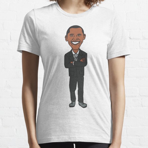 Barack Obama T-Shirt - Cartoon Barack Obama Essential T-Shirt