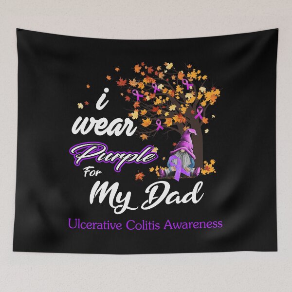 Item preview, Ulcerative Colitis Awareness Ribbon Tree I Wear Purple For My Dad designed and sold by Hatjar.