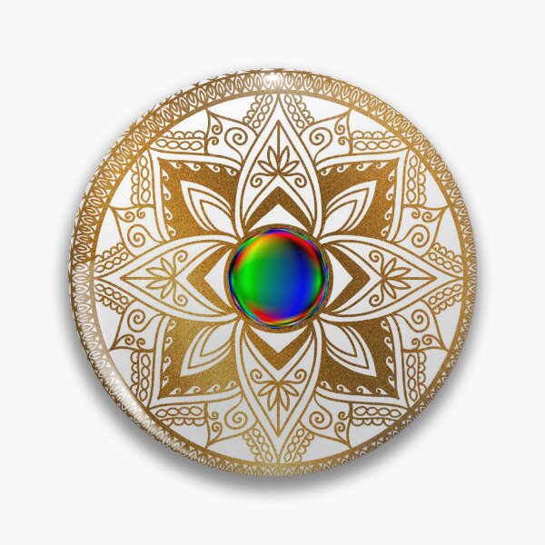 Item preview, Gold Jewel Mandala designed and sold by lattes-and-rain.