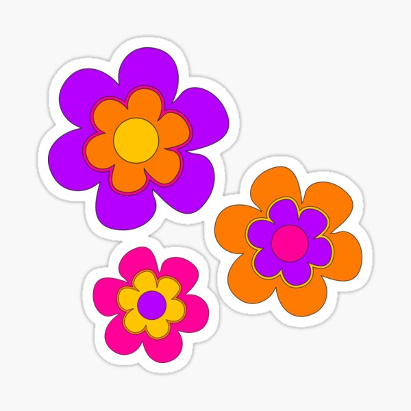 HIPPY LAYERED FLOWERS Sticker