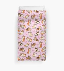 Funda nórdica Lovey corgis en rosa