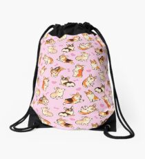 Lovey Corgis in Rosa Turnbeutel