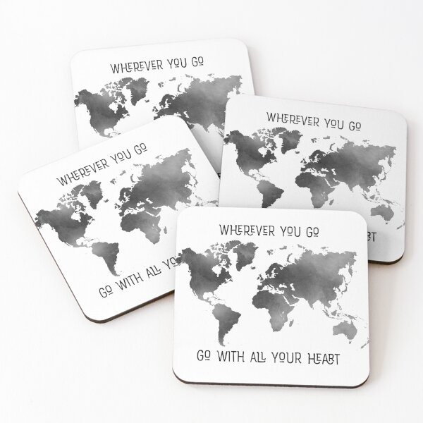 Item preview, Wherever You Go Watercolor World Map designed and sold by UrbanEpiphany.