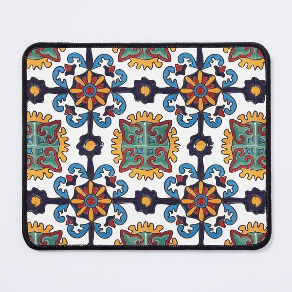 Item preview, Colorful mexican talavera tile abstract mandala geometric pattern designed and sold by T-Mex.