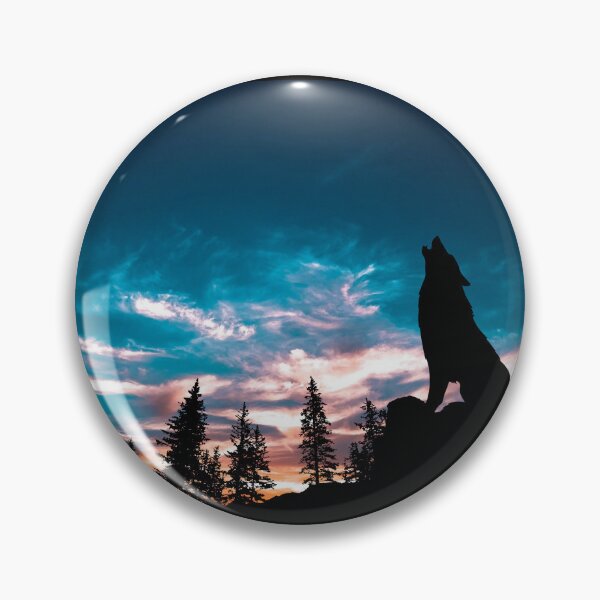 Item preview, Summer Sunset Wolf Howl Right Square designed and sold by MMwolfdogden.