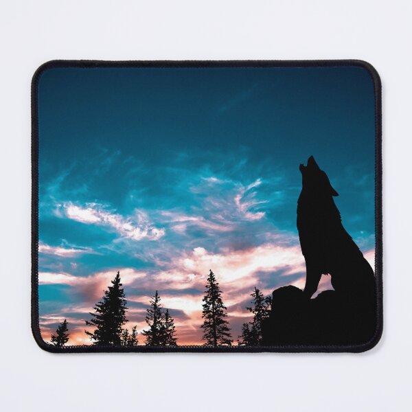 Item preview, Summer Sunset Wolf Howl Right Square designed and sold by MMwolfdogden.