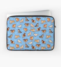 shibes in light blue Laptop Sleeve