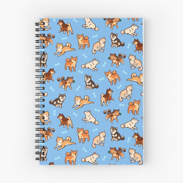 Item preview, shibes in light blue designed and sold by Colordrilos.