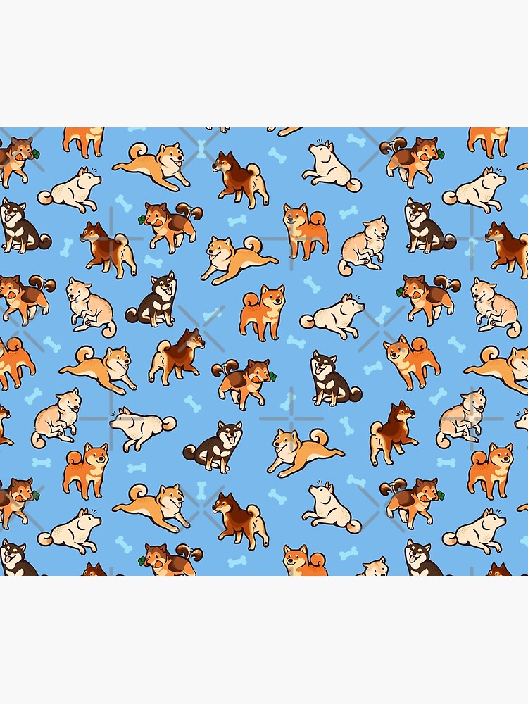 shibes in light blue by Colordrilos
