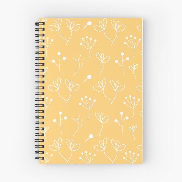 Item preview, Abstract White Flowers and Stems On Mango Background designed and sold by burbankdesigns.
