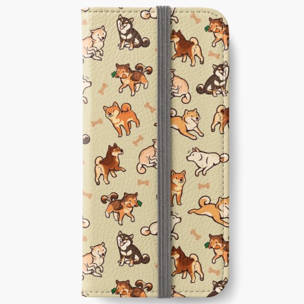 shibes in cream iPhone Wallet